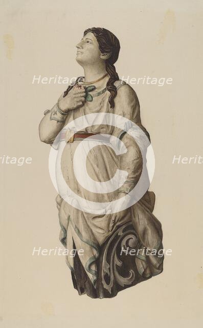 Figurehead from "Julia Lawrence", 1935/1942. Creator: Rosamond P Gray.