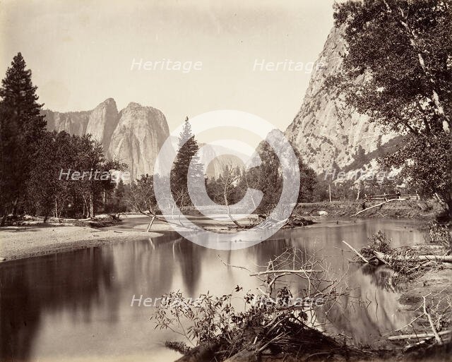 Looking Down Yosemite Valley, ca. 1872, printed ca. 1876. Creator: Carleton Emmons Watkins.