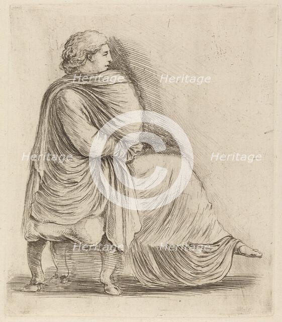 Woman Seated on a Stool. Creator: Stefano della Bella.