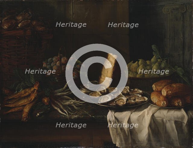 Breakfast Piece with Oysters, 1729. Creator: Alexandre François Desportes.