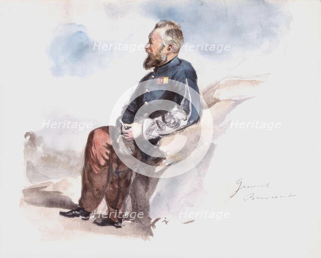 Portrait of General Augustin Henri Brincourt. (c1850s). Creator: Fritz von Dardel.