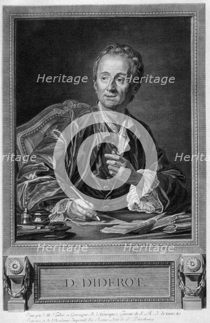 Denis Diderot, 18th century French man of letters and encyclopaedist. Artist: Unknown