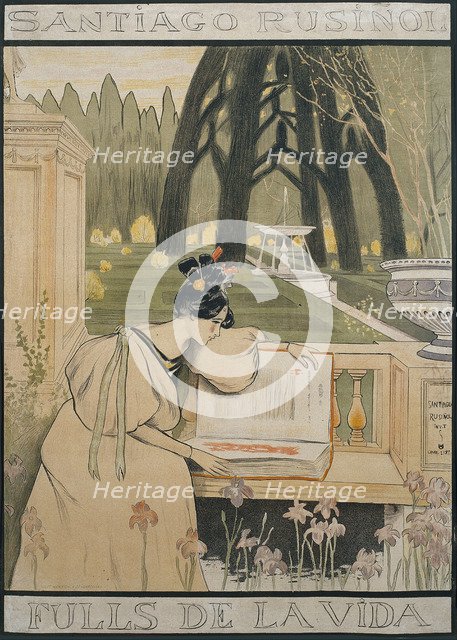 Fulls de la vida (Poster). Artist: Rusiñol, Santiago (1861-1931)