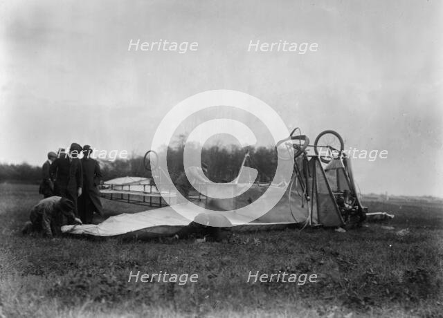 Moissant Machine wrecked, 1910. Creator: Bain News Service.