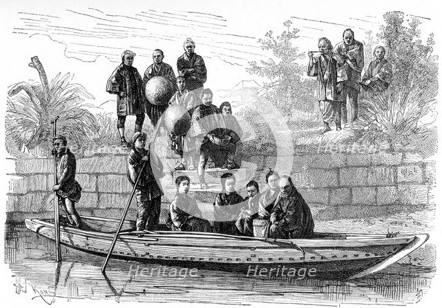 Japanese people and costumes, 1895.Artist: Armand Kohl