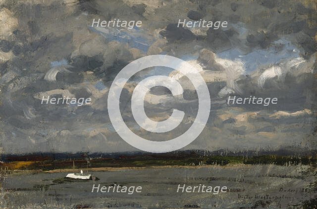 View over the Rhine at Düsseldorf, 1883. Creator: Victor Westerholm.