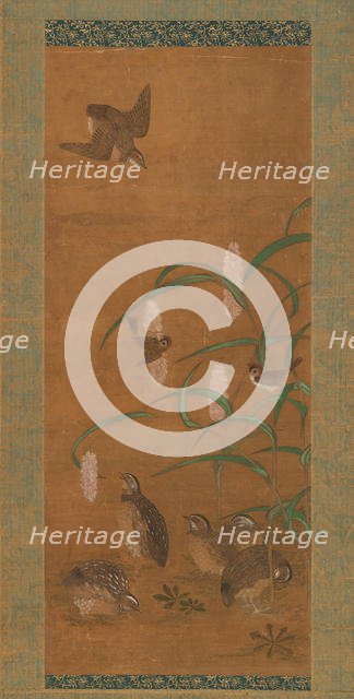 Quail, Sparrows, and Millet, early 16th century. Creator: Unknown.