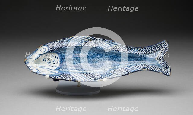 Herring Dish, Delft, c. 1740. Creator: Delftware.