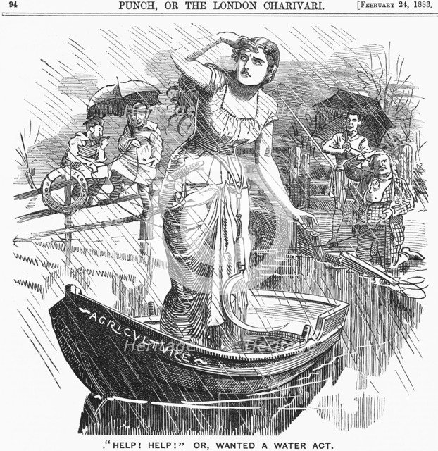 'Help! Help! or, Wanted a Water Act', 1883. Artist: Unknown