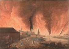 Fire of Moscow on 15th September 1812 (The French in Moscow), 1812.