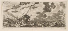 Plate 6: three ships in a storm, from 'Various Embarkations' (Divers embarquements), ca. 1646-47. Creator: Stefano della Bella.