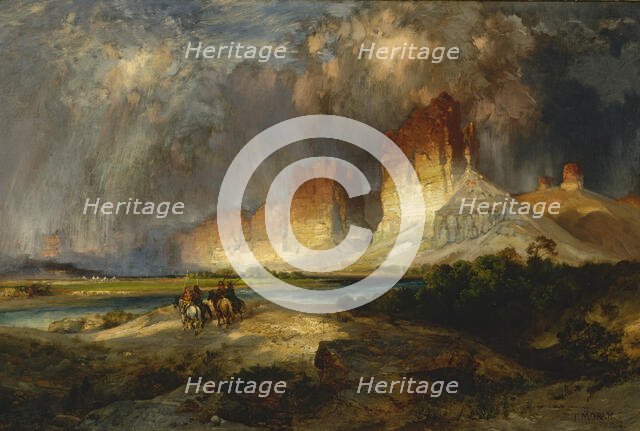 Cliffs of the Upper Colorado River, Wyoming Territory, 1882. Creator: Thomas Moran.