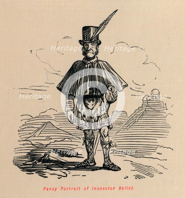 'Fancy Portrait of Inspector Balioi', c1860, (c1860). Artist: John Leech.
