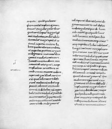 Manuscript copy of Cicero's "De Oratore", 9th century. Creator: Lupus of Ferrières.