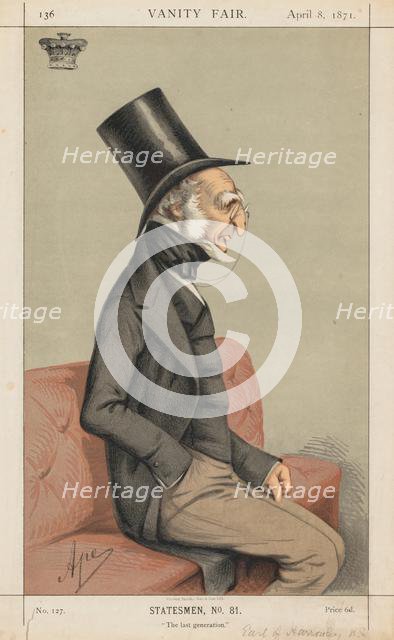 Vanity Fair: Statesman No., 81 "The Last Generation", 1871. Creator: Carlo (Ape) Pellegrini (Italian, 1839-1889).