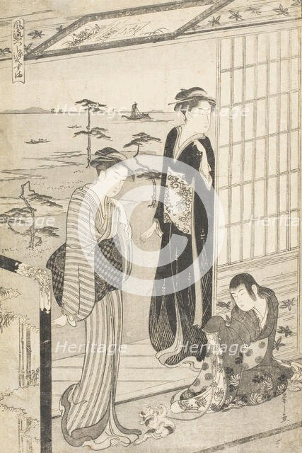 Party in a Teahouse near Suma Beach (image 2 of 2), c1790. Creator: Hosoda Eishi.