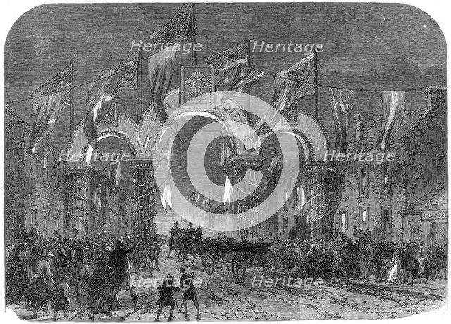 Visit of the Prince and Princess of Wales to Dunrobin Castle, Scotland, 1866. Artist: Unknown