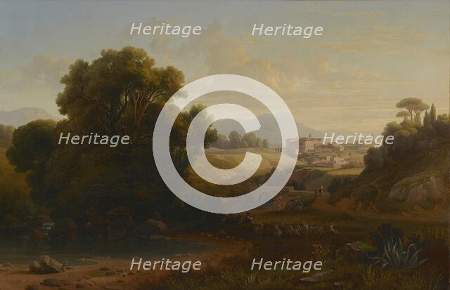 Landscape in Italy, 1856. Creator: Gustav Wilhelm Palm.