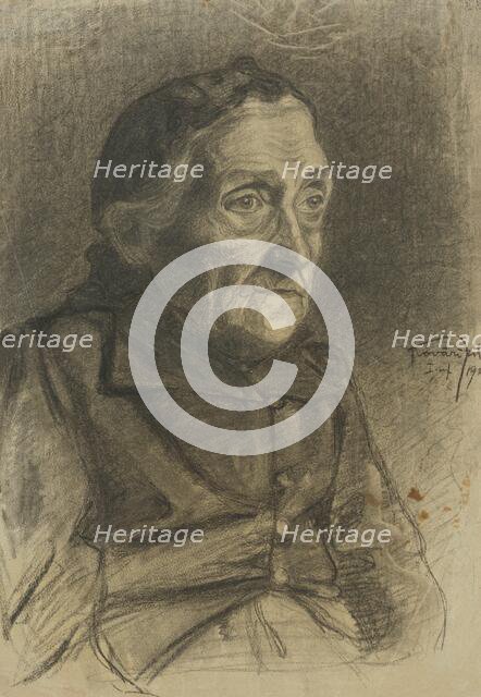 Portrait of an old woman, 1903. Creator: Konstantín Kövári-Kacmarik.