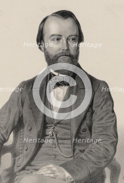 Portrait of the violinist and composer Édouard Deldevez (1817-1897), 1857. Creator: Vogt, Pierre Charles (ca 1810-ca 1890).