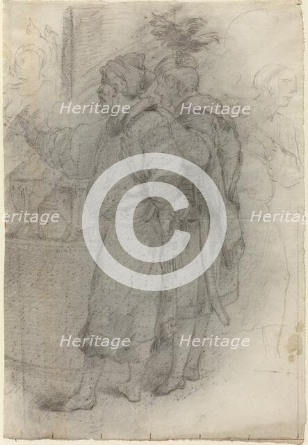 Two Standing Courtiers, c. 1820. Creator: Pietro Fancelli.