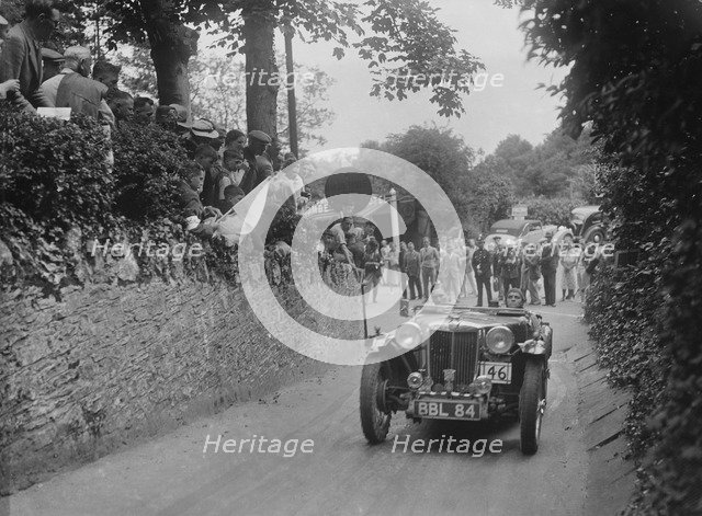 MG TA of Archie Langley of the Three Musketeers team, MCC Torquay Rally, Torbay, Devon, 1938. Artist: Bill Brunell.