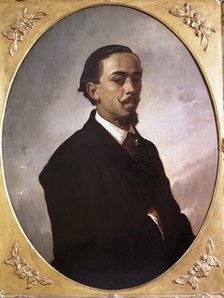 Gustavo Adolfo Becquer, Spanish poet (Seville, 1836-1870), oil painting of Valeriano Dominguez Be…
