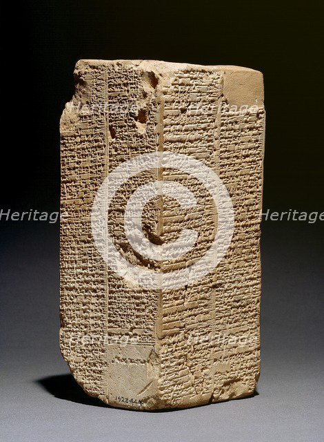Sumerian King List Prism, Isin-Larsa period, c2004BC-c1595 BC. Artist: Unknown.
