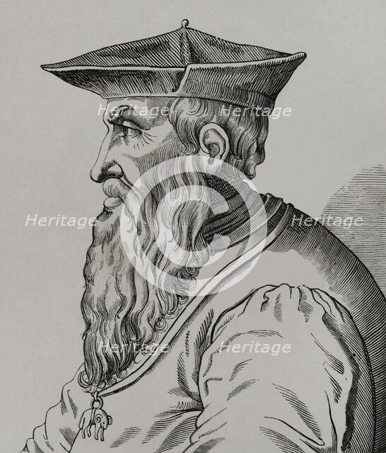 Portrait of Andrea Doria (1466-1560), Genoese admiral and statesman, 1877. Creator: Unknown.