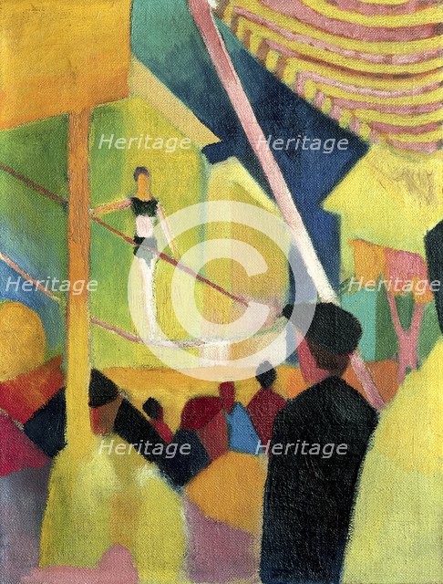 Tightrope walker, c. 1913. Artist: Macke, August (1887-1914)