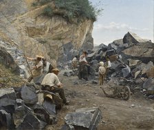 In the Quarry. Motif from Switzerland, 1886. Creator: Axel Jungstedt.