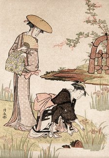 'The Iris Garden', c1775-1815.Artist: Torii Kiyonaga