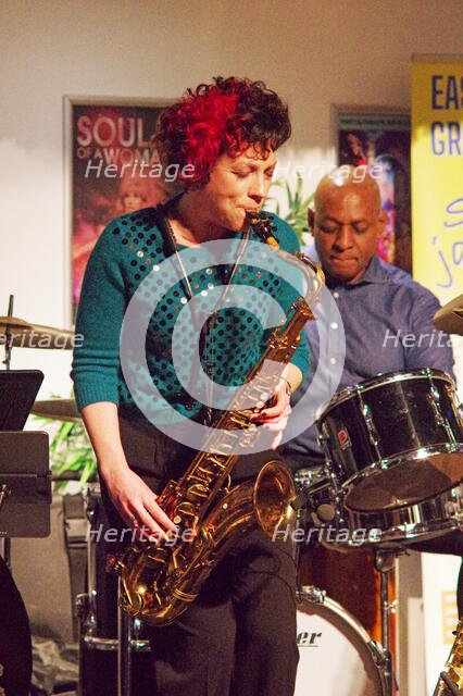 Hannah Horton, Hannah Horton Quartet, East Grinstead Jazz Club, West Suusex, Jan 2025. Creator: Brian O'Connor.