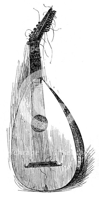 Early paduan lute, 1901. Artist: Unknown