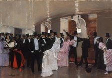 Altercation in the corridors of the opera, 1889. Creator: Jean Beraud.