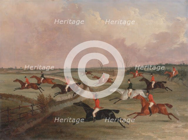 The Quorn Hunt in Full Cry: Second Horses, ca. 1835. Creator: John Dalby.