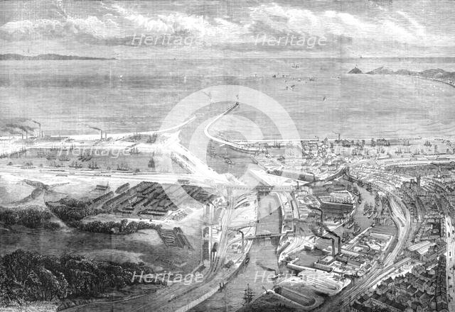 The Royal Visit to Swansea: Swansea Harbour and Docks, 1881. Creators: Unknown, Sulman.