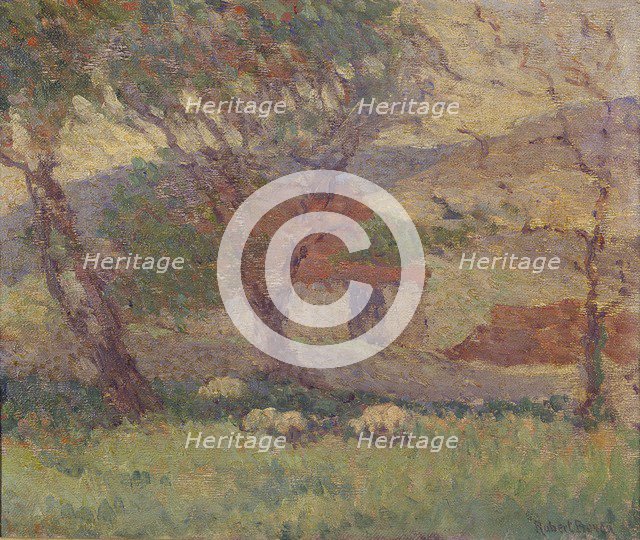 In the Downs near Lewes, 1906. Artist: Robert Polhill Bevan.