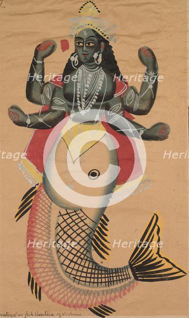 Matsya, Fish Avatara of Vishnu, 1800s. Creator: Unknown.