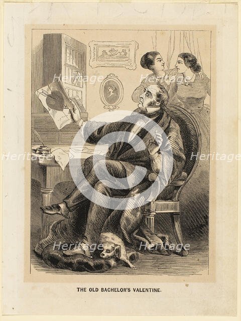 The Old Bachelor's Valentine (valentine), 1860/70. Creator: Unknown.
