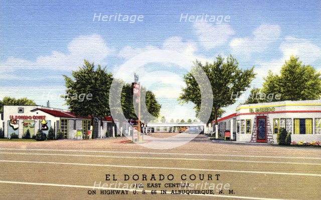 El Dorado Court motel, Albuquerque, New Mexico, USA, 1939. Artist: Unknown