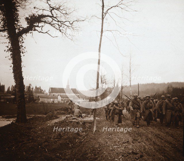 Infantry, Genicourt, northern France, c1914-c1918. Artist: Unknown.