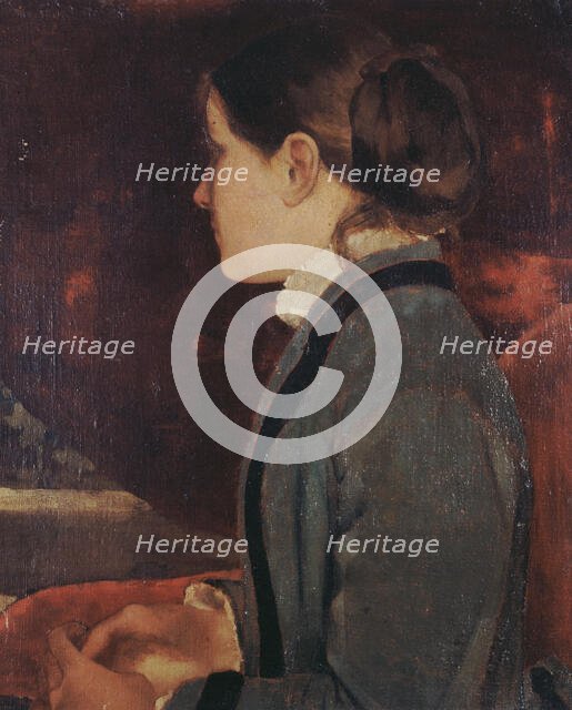 Noemi Renan in profile, c1879. Creator: Ernest Cornelis Ary Renan.