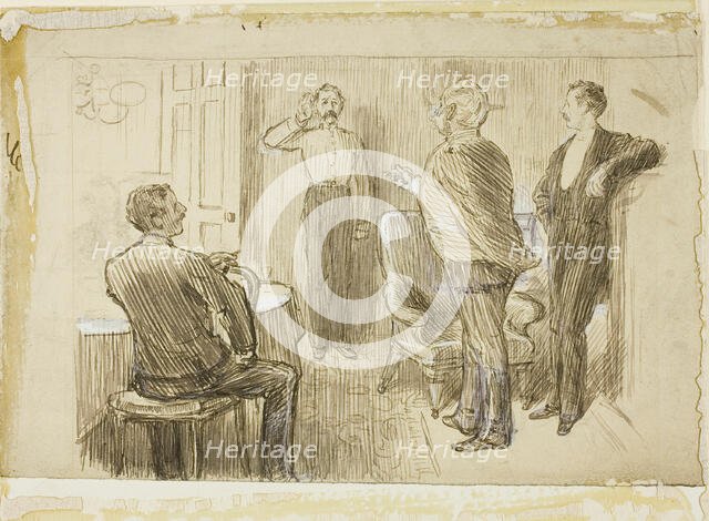 Officer and Orderly, 1870/91. Creator: Charles Samuel Keene.