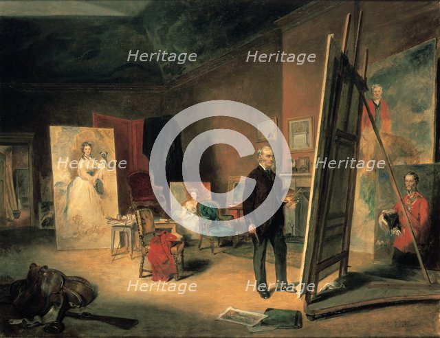 'Portrait of Sir Francis Grant in his Studio', 1866. Artist: John Ballantyne