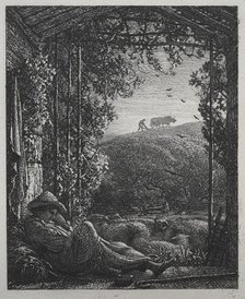 The Sleeping Shepherd, 1857. Creator: Samuel Palmer (British, 1805-1881).
