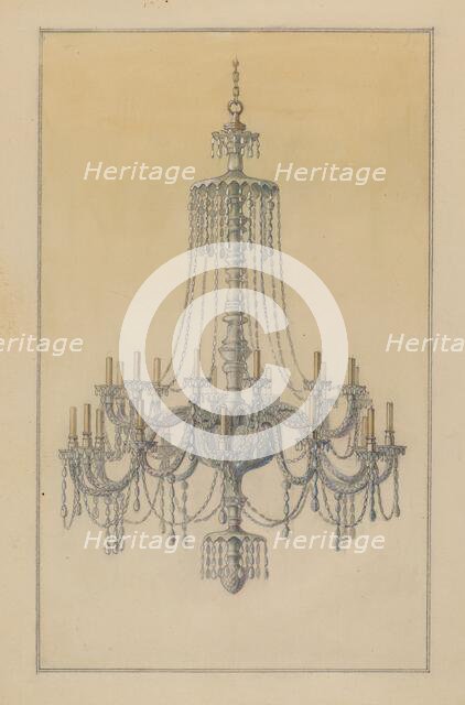 Chandelier, 1935/1942. Creator: Simon Weiss.