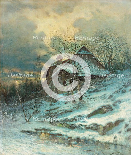 Winter scene, 1902. Creator: Vojtech Angyal.