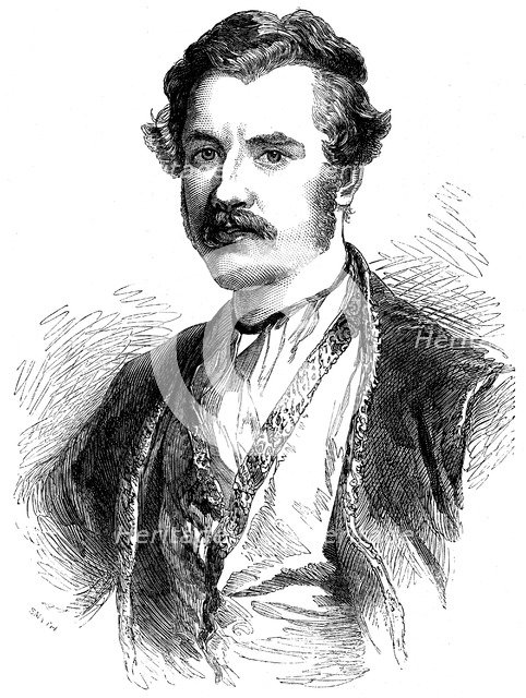 Austen Henry Layard (1817-1894), British archaeologist, poltician and diplomat, 1851. Artist: Unknown