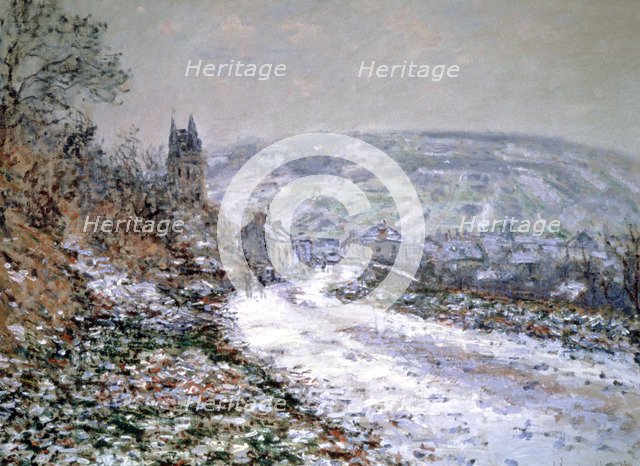 'Entrance to the Village of Vetheuil in Winter', 1880. Artist: Claude Monet